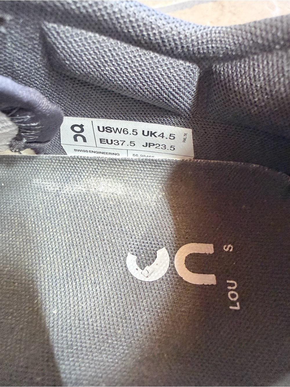 On Running Women's Athletic Lace-Up Running Shoes — Cream/Gray/Purple 6.5 - Picture 7 of 9